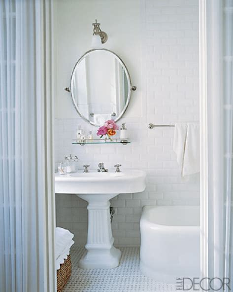 Such a gaggle of design elements when. Glass Shelf over Sink - Traditional - bathroom - Elle Decor