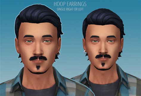Sims 4 Dub • Single Hoop Earrings For Male Sims Received A