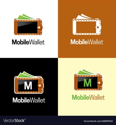 Mobile Wallet Logo And Icon Royalty Free Vector Image