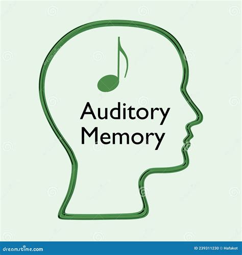 Auditory Memory Concept Stock Illustration Illustration Of Visual