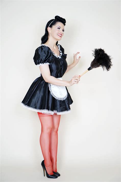 French Maid In Red Cervin Stockings Cervin En
