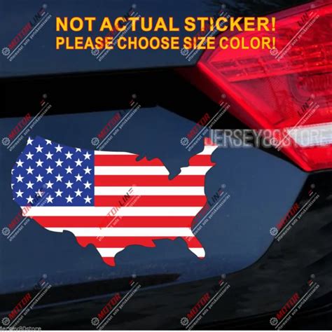 United States Flag Map Usa American Decal Sticker Car Vinyl Reflective