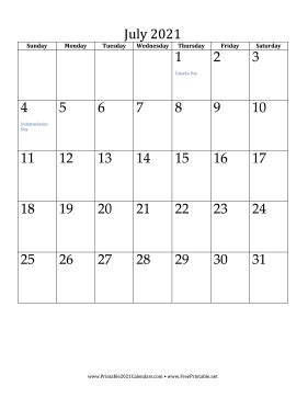 You may download these free printable 2021 calendars in pdf format. Printable July 2021 Calendar (vertical)