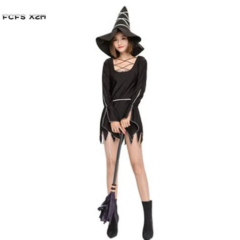 Halloween Witch Costumes For Woman Female Magician Sorceress Cosplays Carnival Purim Christmas