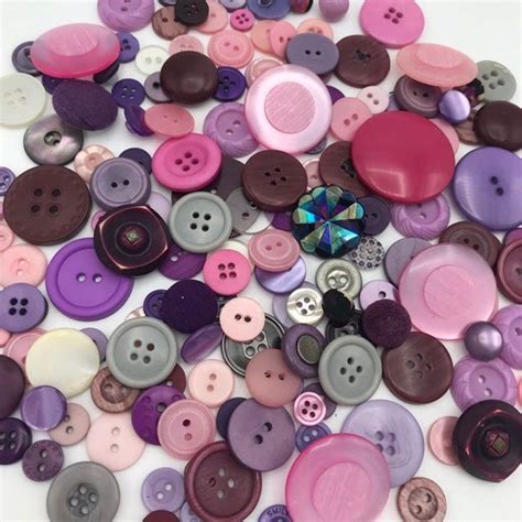 Pink And Purple Button Lot 150 Buttons Junkjournals Buttons Notions In