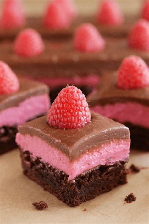 Raspberry Chocolate Brownie Bars The Novice Chef