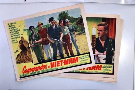 Original Lobby Cards Commandos In Viet Nam 1963 Original Title A