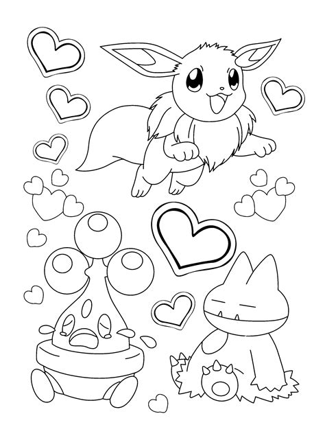 Eevee Evolution Coloring Pages At Free Printable