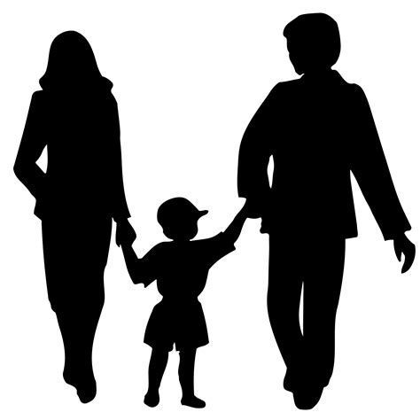 Parent Child Silhouette At Getdrawings Free Download