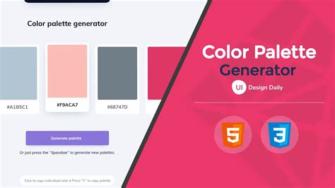 Code A Color Palette Generator Site With Html Css Youtube