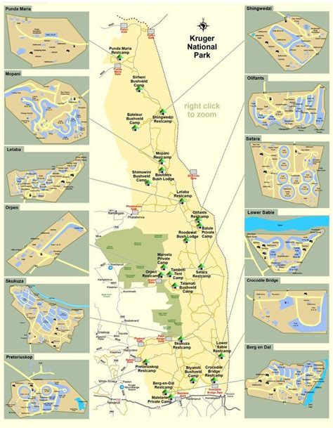Kruger National Park Map Global Grey Nomads