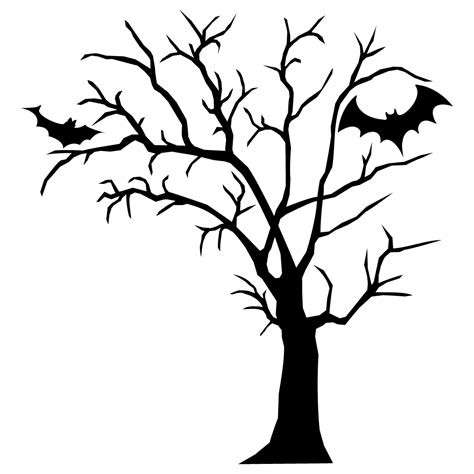 Creepy Halloween Tree Silhouette