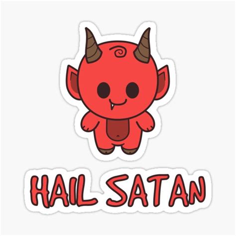 Hail Satan Sticker For Sale By Projectmalawi Redbubble
