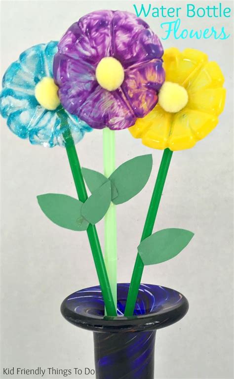 Water Bottle Flowers Craft For Kids Recycled Crafts Kids Flower
