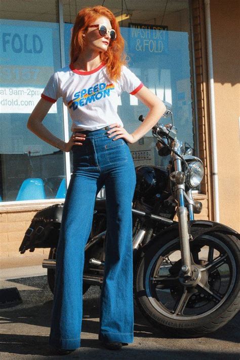 70s disco fashion defined a generation, here's a retrospective of some of the most iconic looks. Speed Demon- 70s -1970s inspired- ringer tee- made in use ...