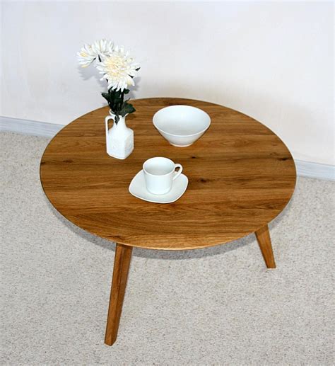 Ebay couchtisch wohnzimmertisch weiß skandi rund holz. Couchtisch rund 70x41x70cm, Wildeiche massiv geölt