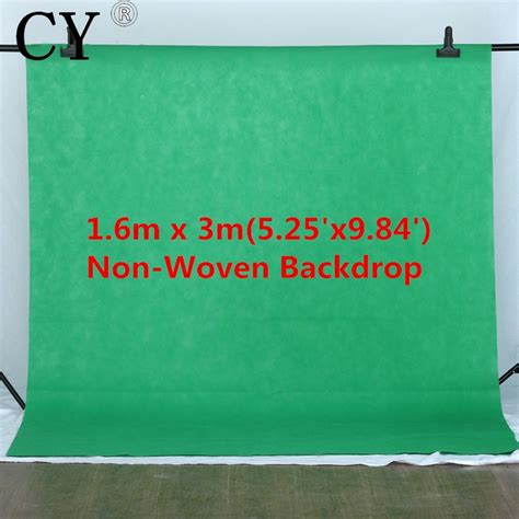 Free Shipping Fashion Green Colcor 16m X 3m Non Woven Fabrics Backdrop