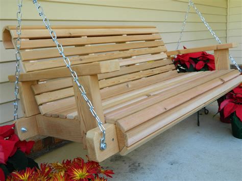 5ft Cedar Porch Swing Solid Wood Outdoor Furniture Patio Bench