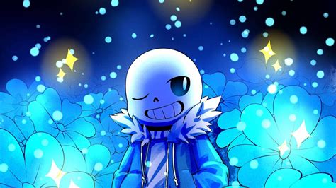Download 1920x1080 Sans Undertale Wink Stars Smiling Wallpapers For