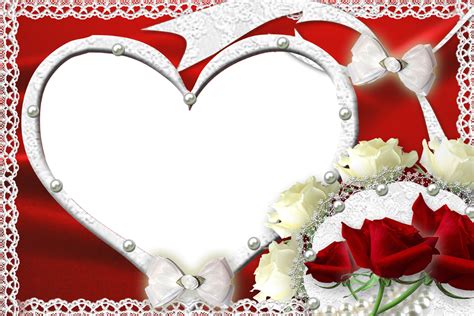 Red Frame Heart PNG Transparent Background, Free Download #31015