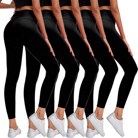 Leggings femininas de cintura alta não transparentes pretas para mulheres Jeggings premium