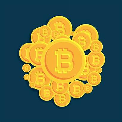 Bitcoin Vector Crypto Currency Background Digital Coins