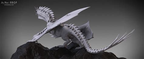 Artstation Spiky Dragon Digital Sculpture Jia Hao Digital