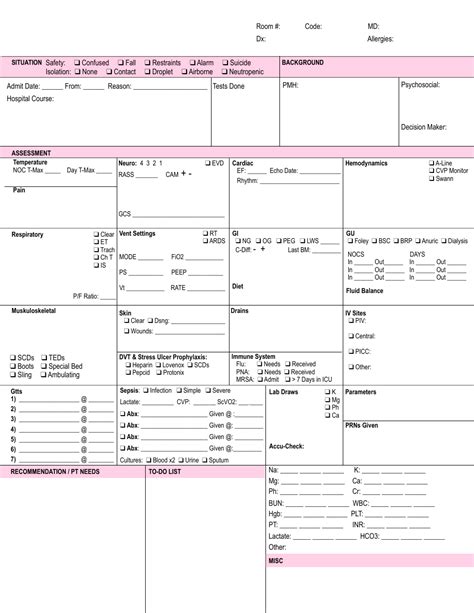 Icu Report Template