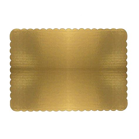 Gold Rectangular Corrugated Cake Boards 14 X 18 Case Of 50