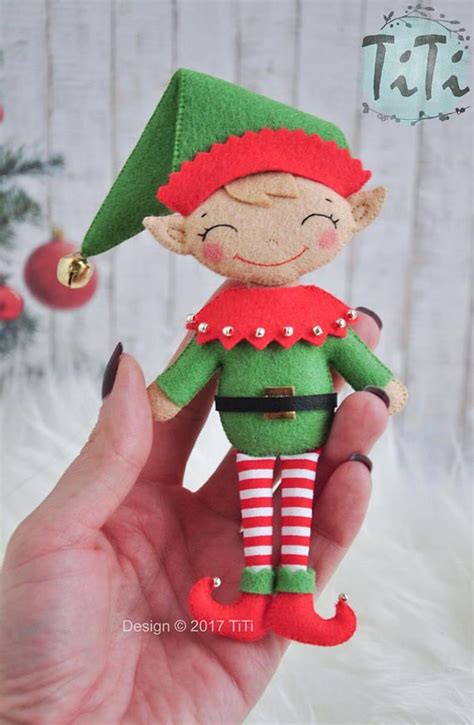 Elf Christmas Ornament Felt Winter Ornaments Christmas Decor Tree