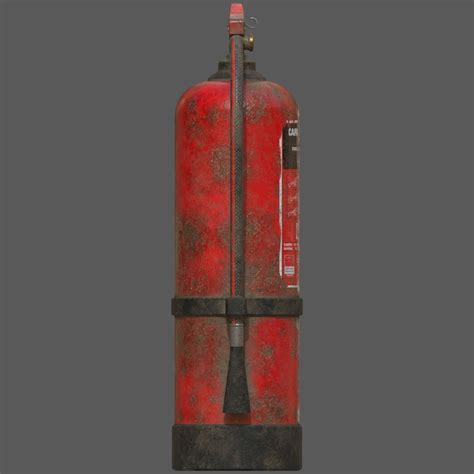 These types of fire extinguishers will be solid red and will have the words 'water mist' printed within a white rectangle. Old Fire Extinguisher | CGTrader