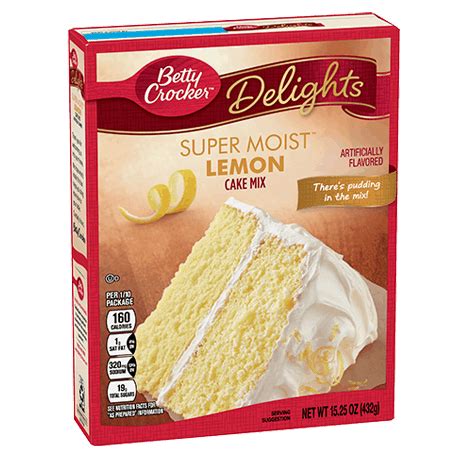 Super Moist Lemon Cake Mix Cake Mixes Betty Crocker