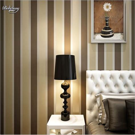Beibehang Vertical And Horizontal Stripes Simple Modern Bronzing Non