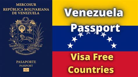 Venezuela Passport Visa Free Countries 2023 Youtube