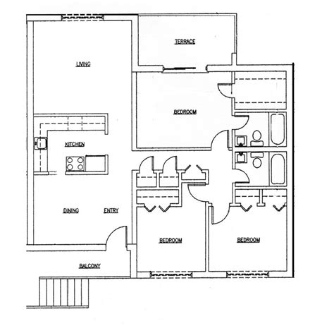 Cool Standard 3 Bedroom House Plans New Home Plans Design