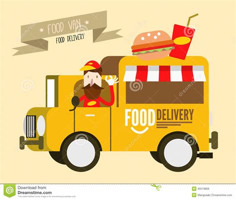 Check spelling or type a new query. Hamburger Van. Fast Food Delivery. Stock Vector - Image: 45519856