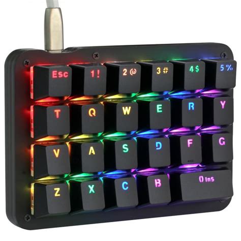 Koolertron One Handed Macro Mechanical Keyboard With 23 Fully