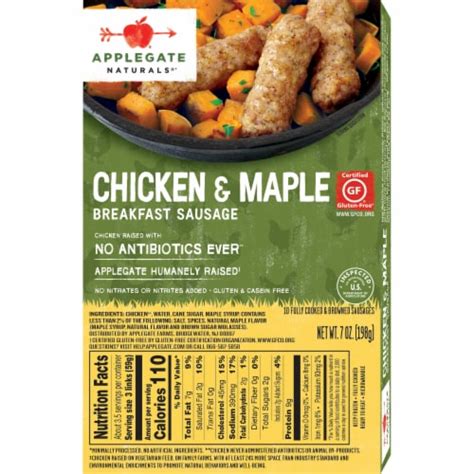 Applegate Natural Chicken Maple Breakfast Sausage Oz King Soopers