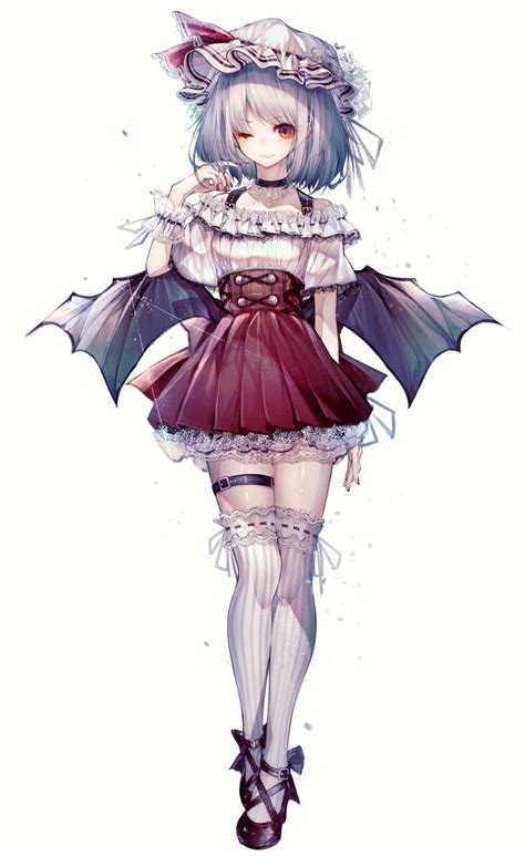 Safebooru 1girl Absurdres Alternate Costume Bangs Bat Wings Black