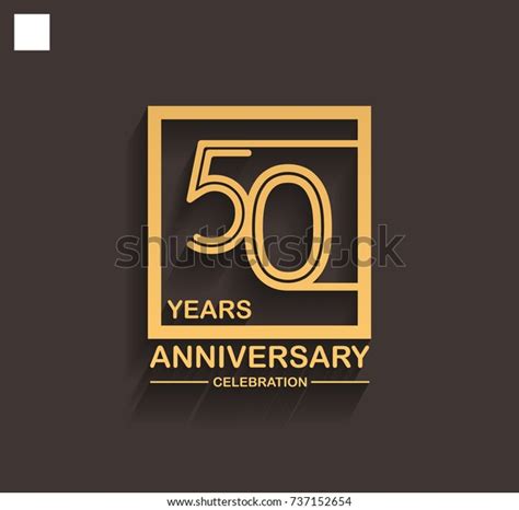 50 Years Anniversary Celebration Logotype Style Stock Vector Royalty