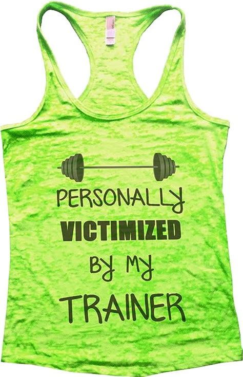 personally victimized by trainer womens workout running gym burnout tank top medium
