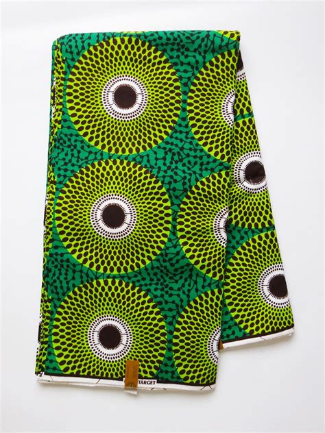 Green Cotton African Fabric By The Yard Record Ankara Fabric African