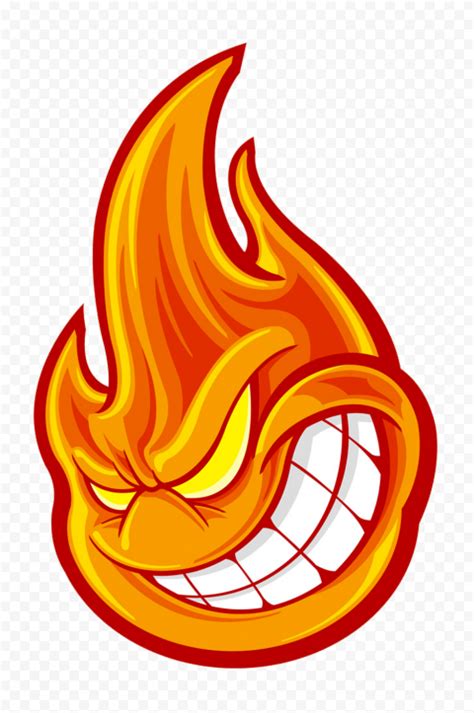 hd fire flame cartoon character png citypng