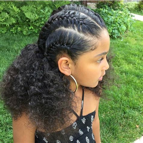 Add a few waves to sections of your hair with a flat iron and set with tresemmé compressed micro mist hairspray boost hold level 3 for a boost and a soft hold. Braids cornrows mixed hair little girl | Natural hair ...