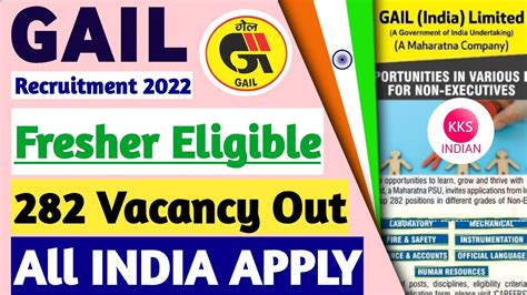 Gail Recruitment 2022 282 Vacancy Out For Fresher Engineer All