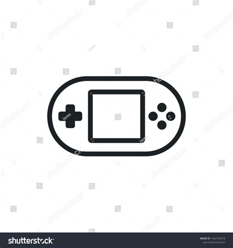 Game Console Outline Style Vector Illustration Stock Vector Royalty