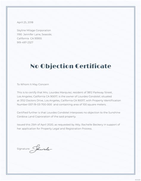 Certificate Templates The Complete Guide To Noc Certificate Format For