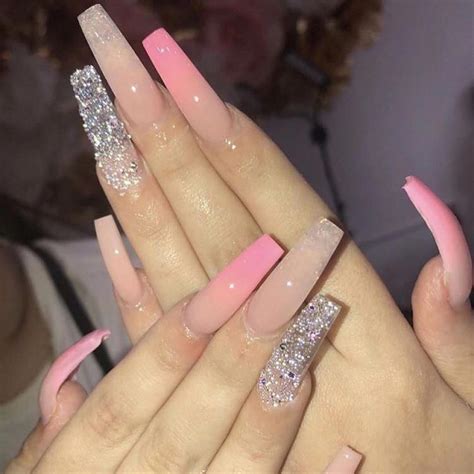 Long Instagram Baddie Nails Pink Firecollies