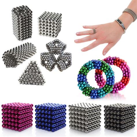 216x 5mm Magnet Cube Puzzle Magnetic Balls Spacer Beads Kids