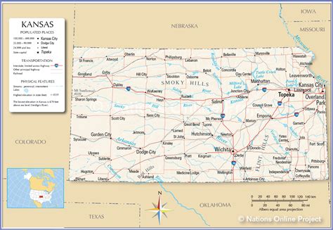 Printable Map Of Kansas Printable Map Of The United States